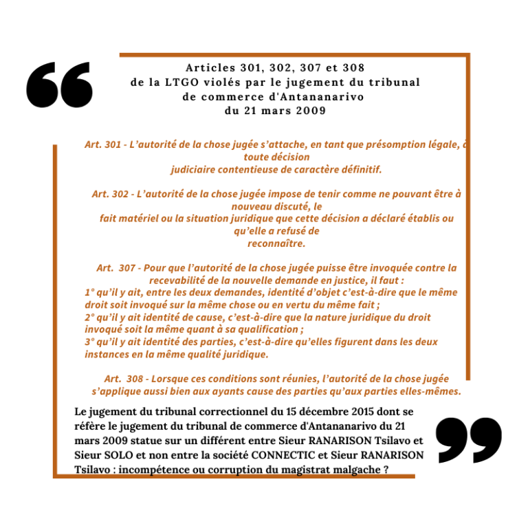 RAKOTOARILALAINA Annick Rosa, magistrat incompétent ou corrompu à Madagascar, ne maîtrise pas la  Loi 066-003 du 2 juillet 1966 – Loi sur la Théorie Générale des obligations – LTGO –